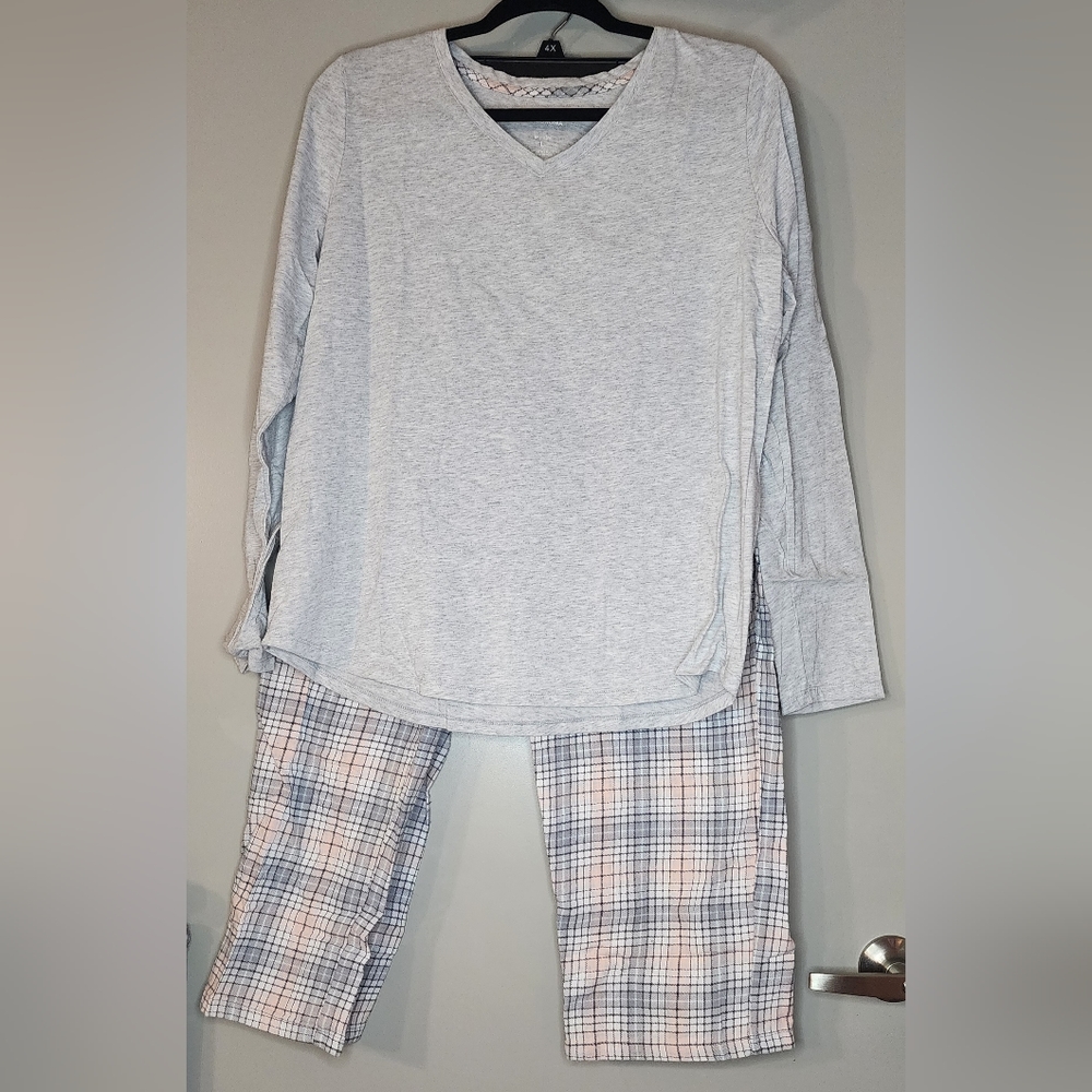 Ladies warm pjs plaid pants